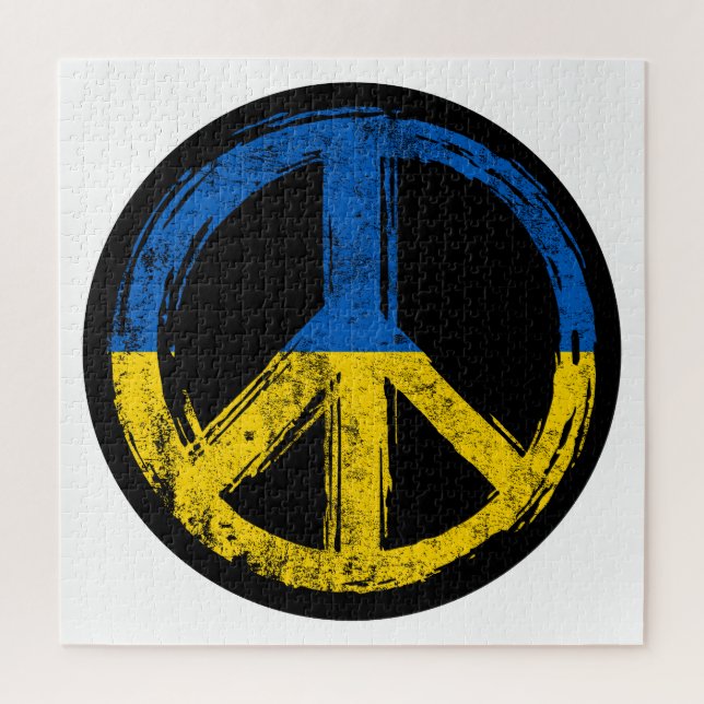 Ukraine Peace Symbol Jigsaw Puzzle (Vertical)