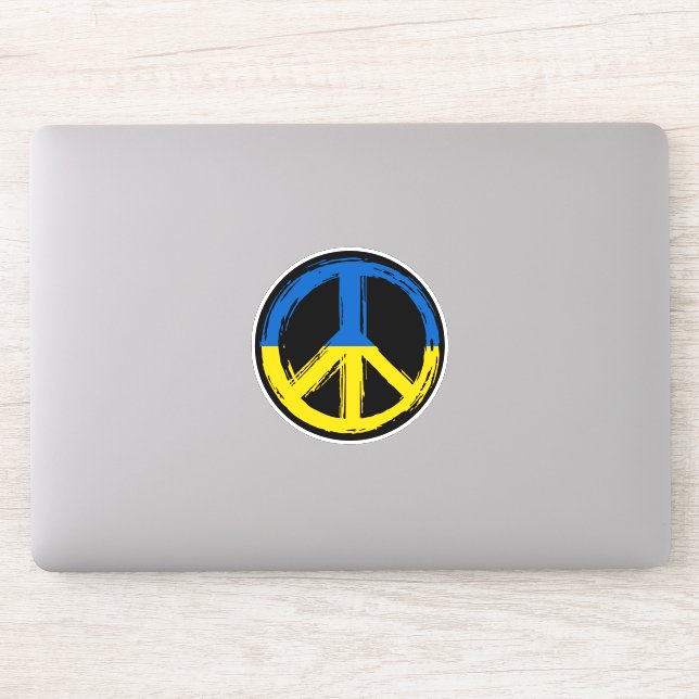 Ukraine Peace Symbol Stand With Ukraine (Computer)