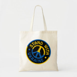 Ukraine Peace Symbol Stand With Ukraine Tote Bag