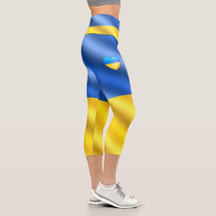 Ukraine - Peace - Ukrainian Flag - Freedom  Capri Leggings