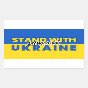Ukraine - Peace - Ukrainian Flag - Freedom Rectangular Sticker