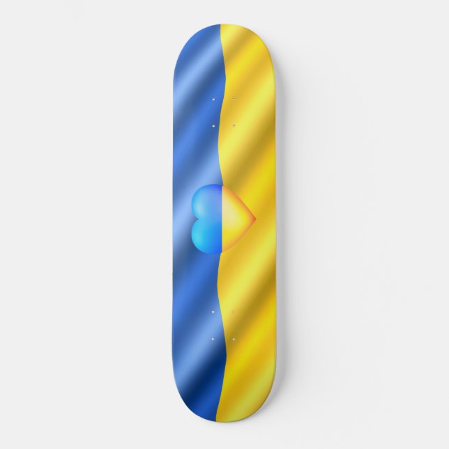 Ukraine - Peace - Ukrainian Flag - Freedom  Skateboard (Front)