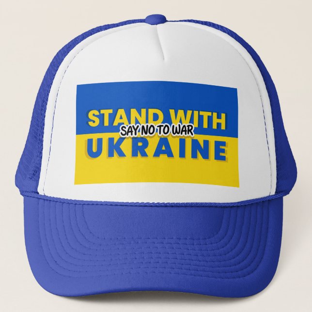 Ukraine - Peace - Ukrainian Flag - Freedom  Trucker Hat (Front)