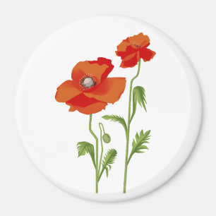 Ukraine "poppy flower" peace colourful magnet