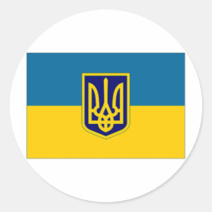 Ukraine President at sea Flag Classic Round Sticker