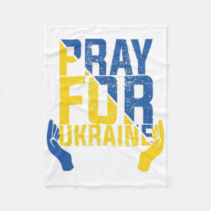Ukraine President Volodymyr Zelensky Sticker Fleece Blanket