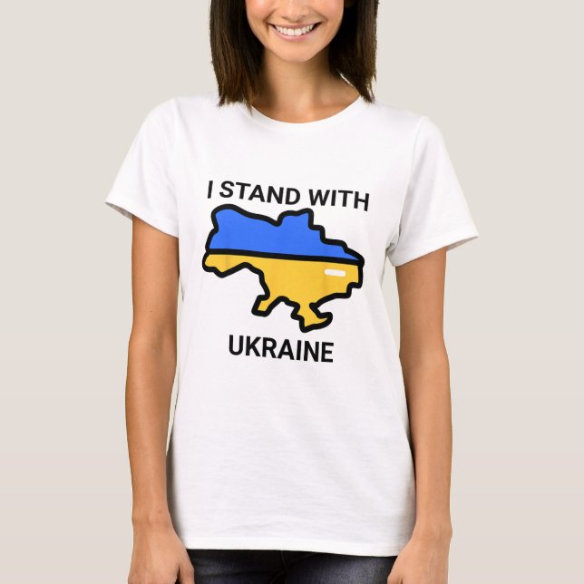 Ukraine Pride Map Supporters Gift Tee  (Front)