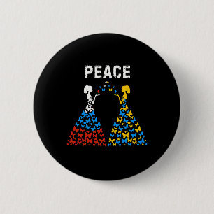 Ukraine Russia Peace Stop War 6 Cm Round Badge