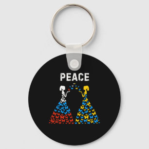 Ukraine Russia Peace Stop War Key Ring