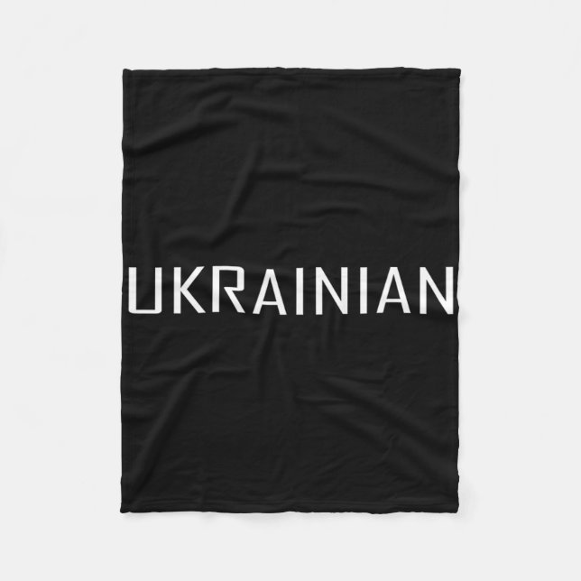 Ukraine Saying Gift Idea Stand Ukraine  Fleece Blanket (Front)