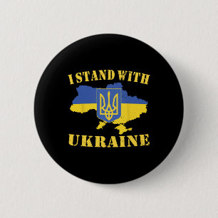 Ukraine Shirt I Stand With Ukraine Ukrainian Flag  6 Cm Round Badge