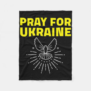 Ukraine Shirt Support Ukraine Dove Pray For Ukrain Fleece Blanket