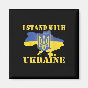 Ukraine Shirt Ukrainian Flag Map I Stand With Ukra Magnet