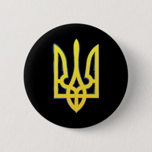 Ukraine Shirt Ukrainian Trident Military Zelensky  6 Cm Round Badge
