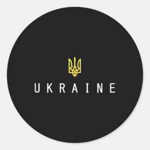 Ukraine Shirt Ukrainian Tryzub Trident Patriotic F Classic Round Sticker