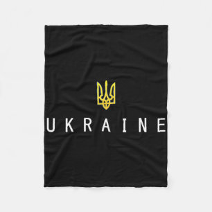 Ukraine Shirt Ukrainian Tryzub Trident Patriotic F Fleece Blanket