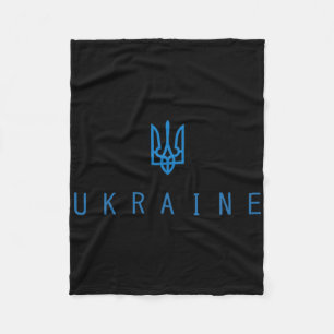 Ukraine Shirt Ukrainian Tryzub Trident Patriotic W Fleece Blanket