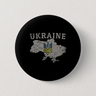 Ukraine Shirt Zelensky Ukrainian Flag Trident Mili 6 Cm Round Badge