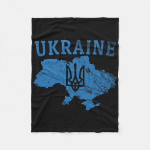 Ukraine Shirt Zelensky Ukrainian Tryzub Patriotic  Fleece Blanket