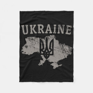 Ukraine Shirt Zelensky Ukrainian Tryzub Patriotic Fleece Blanket