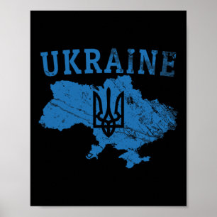 Ukraine Shirt Zelensky Ukrainian Tryzub Patriotic Poster