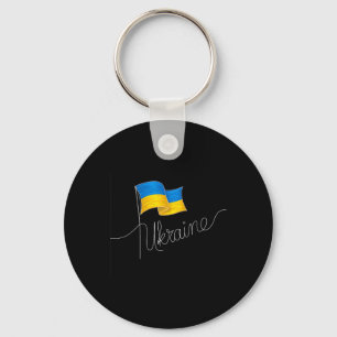 Ukraine Signature Flag Pole - Patriotic Ukrainian  Key Ring