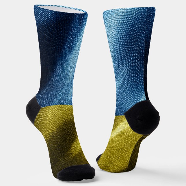Ukraine silk flag socks (Angled)