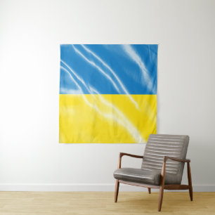 Ukraine silk flag tapestry