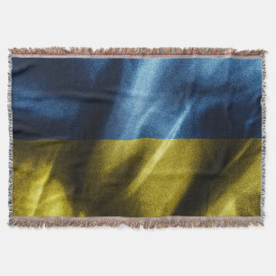 Ukraine silk flag throw blanket