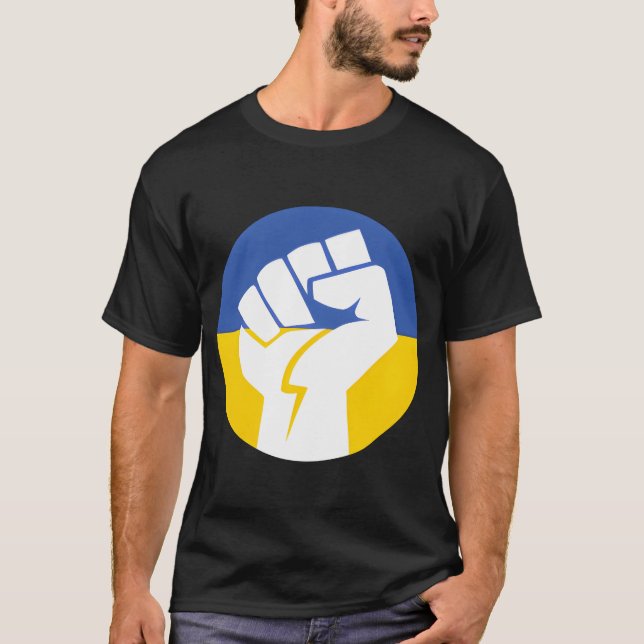 Ukraine Small Fist Solidarity Stand With Support A T-Shirt (Front)