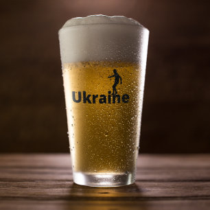 Ukraine soccer  glass
