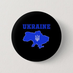 Ukraine Soccer Team Ukr Map And Trident Jersey Foo 6 Cm Round Badge