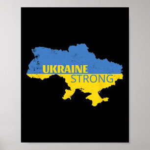 Ukraine Strong - I Stand With Ukraine Peace Poster