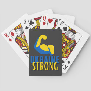 Ukraine Strong Muscle Flex  Playing Cards