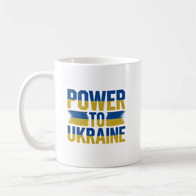 Ukraine Strong – Patriotic Support Coffee Mug (Left)