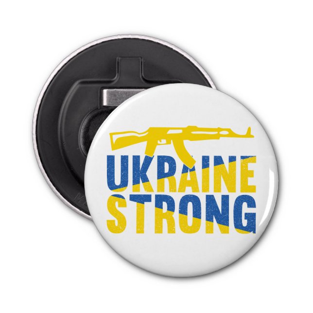 Ukraine Strong Support for Ukraine Bottle Opener (Front)