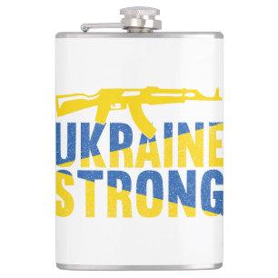 Ukraine Strong Support for Ukraine Hip Flask