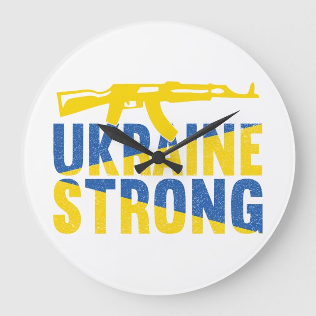 Ukraine Strong Support for Ukraine Large Clock (Front)