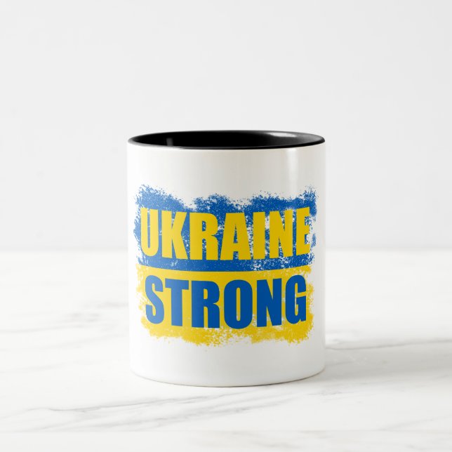 Ukraine Strong Two-Tone Coffee Mug (Center)