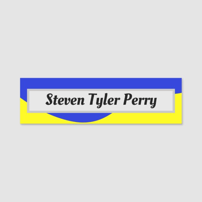 Ukraine Style Classic Name Tag  (Front)
