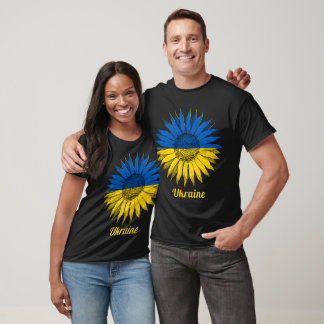 Ukraine Sunflower Blue & Yellow Flag Colours T-Shirt