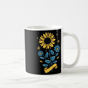 Ukraine Sunflower Blue Yellow Ukrainian Women Girl Coffee Mug