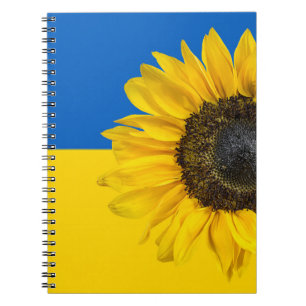 Ukraine Sunflower On Flag Notebook