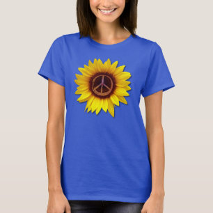 Ukraine Sunflower Peace Symbol Sign Anti-War Love T-Shirt
