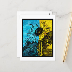 Ukraine Sunflower Postcard