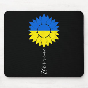 Ukraine Sunflower Ukrainian Flag I Stand With Ukra Mouse Pad