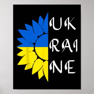 Ukraine Sunflower Ukrainian Flag I Stand With Ukra Poster