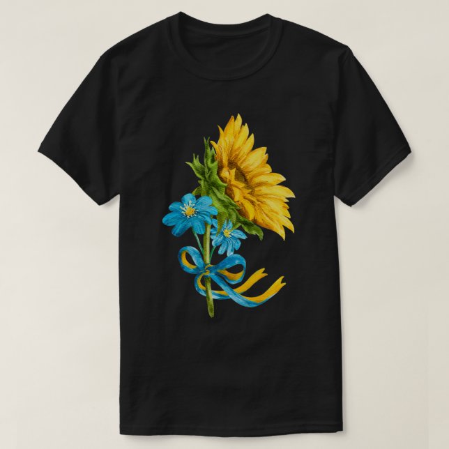 Ukraine Sunflowers and Wildflowers in Ukrainian Fl T-Shirt (Design Front)