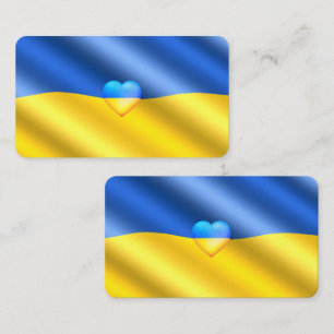 Ukraine - Support - Freedom Peace - Ukrainian Flag Business Card