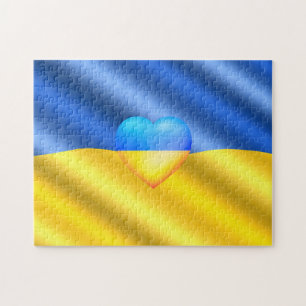 Ukraine - Support - Freedom Peace - Ukrainian Flag Jigsaw Puzzle